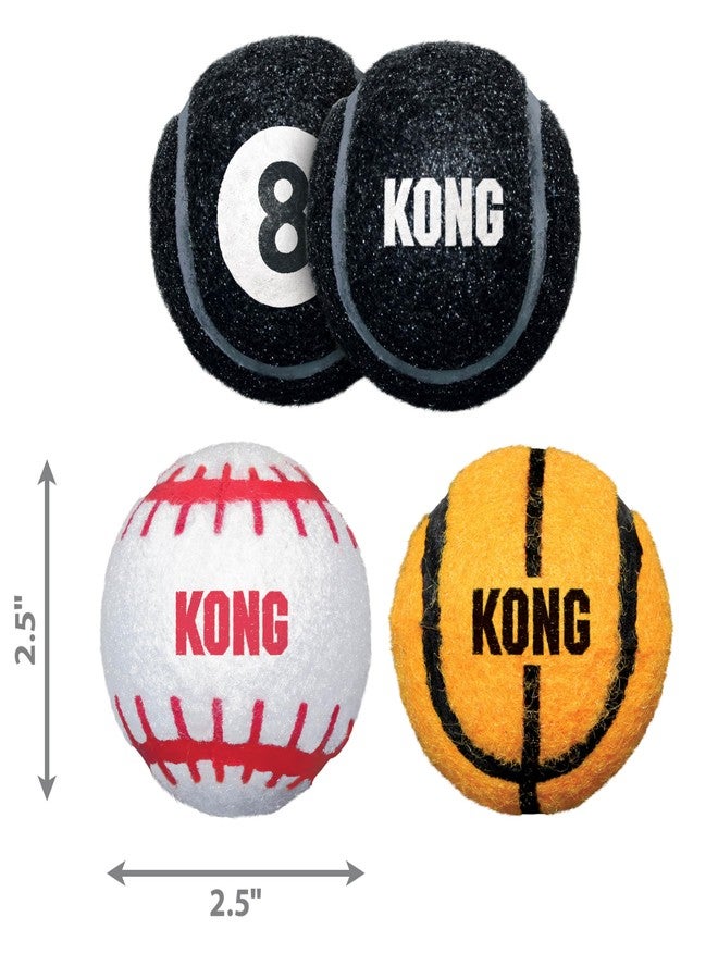 KONG Sport Balls for Dogs, Durable Fetch Toy with Extra-Thick Rubber Walls, Safer & Tougher Than Tennis Balls, High Bounce, Non-Toxic, Gentle on Teeth & Gums, Medium (Pack of 3) - Image 5